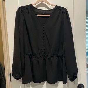 Alfani peplum button blouse